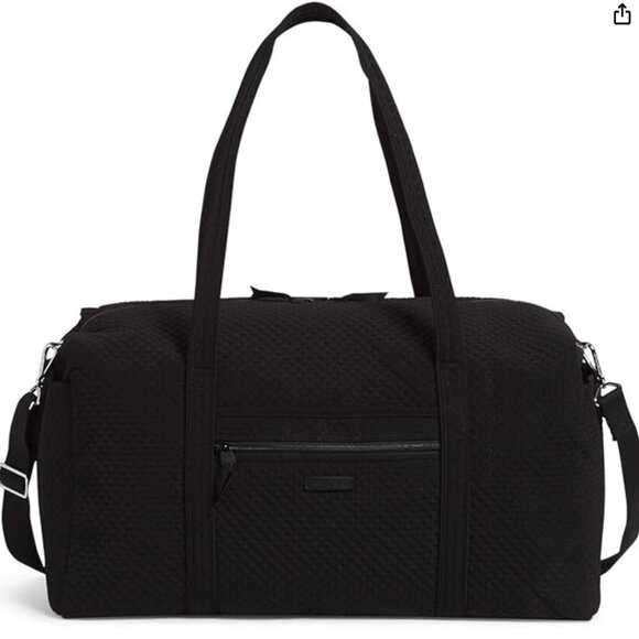 Vera Bradley Large Travel Duffel Classic Black EUC - Picture 1 of 9